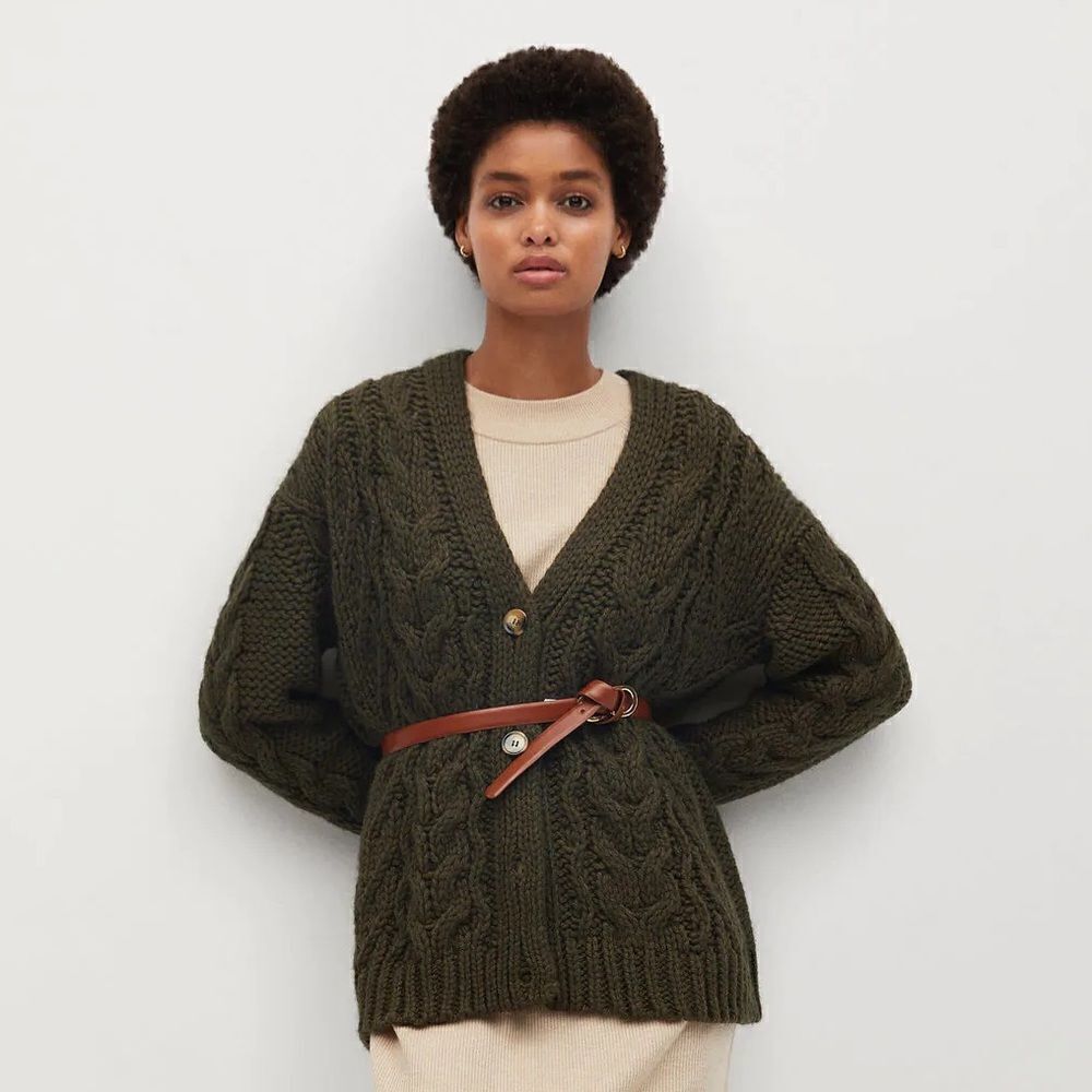 Mango Openwork knit cardigan new